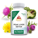 Load image into Gallery viewer, Peak Liver Detox is a comprehensive formula with Dandelion Leaf Extract, Milk Thistle Seed Extract, Artichoke Leaf Extract and Chanca Piedra.