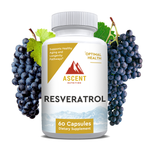 Load image into Gallery viewer, Resveratrol contains 50% Standardized extract of Trans-Resveratrol from Japanese Knotweed. Supportive for brain, cardiovascular, mitochondrial and cellular health via “longevity pathways.” 